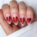 Cheap French Almond Short Stick on False Nails Artificial Fingernails Fake Nails Supplier Press on Nails for Ladies
