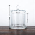120ml 210ml 320ml Unique Candle Glass Jar with Lids Golden Bell Cover Glass Candle Container Luxury Glass Dome Candle Holder