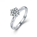 GRA Certified Custom Round Cut D VVS Moissanite Diamond Solid  925 Sterling Silver Engagement Rings for Women