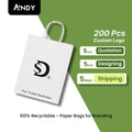 Personalized Custom Logo Kraft Paper Shopping Bag Wholesale with Your Own Logo Printed