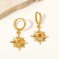 OEM 2023 Trendy 304/316 Stainless Steel 18K Gold Plated Hoop Earrings Eight Mangoes Charm Design for Party Gift Nickel-Free