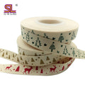 Custom Printed Logo Cotton Ribbon 100% Cotton Printed Designer Ribbon for Bags