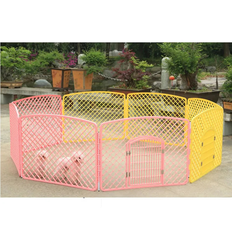 4 Panels Outdoor Plastic Portable Foldable Kennel Pet Fence Dog Fence