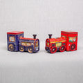 New Design Custom Candy Chocolate Packaging Kids Cookie Tins Empty Metal Train Car Shape Gift Tin Box Christmas Cookie Tin