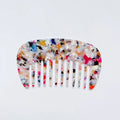 DIY 11.8cm Acetate Marble Leopard Print Large Wide Tooth Comb Acrylic Cellulose Big Teeth Wide Tooth Comb With Logo