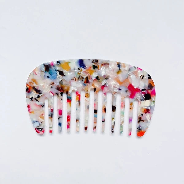 DIY 11.8cm Acetate Marble Leopard Print Large Wide Tooth Comb Acrylic Cellulose Big Teeth Wide Tooth Comb With Logo