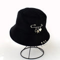 Summer Wholesale Bucket Hat With Pins Rings Plain Fisherman Sun Hats for Men Women