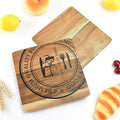 Custom Promotional Natural Acacia Wood Square Cheese Board for Cutting and Chopping