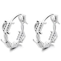 18K Gold Plated 925 Sterling Silver Rope Knotted Hoop Earrings Trendy Twisted Huggie Style for Wedding Party or Gift