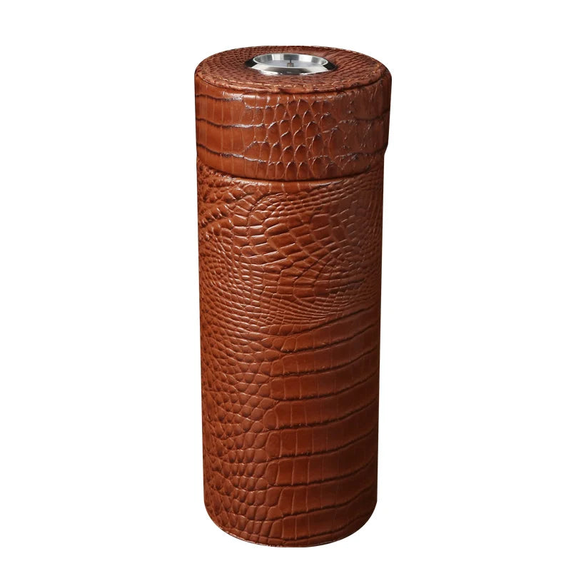 Erliao Luxury Leather Cigar Tube Metal Smoking Accessories Cigar Storage Tube Cigar Product Wholesale