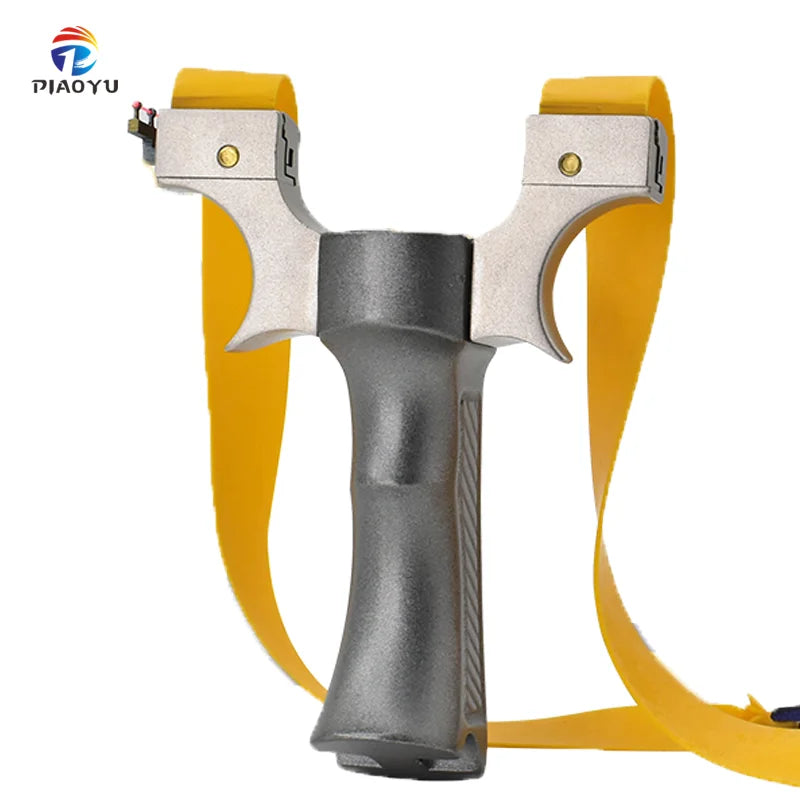Aluminum Handle Fast Pressing Slingshot  Outdoor Clip Stainless Steel Outdoor Hunting and Shooting Slingshot