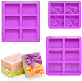 Rectangle Silicone Molds for Soap & Resin Homemade Craft Flower & Rose Cake Tools