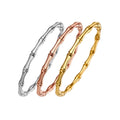 High-End Luxury Women's Stainless Steel Jewelry Bracelet European American Style Titanium Steel Fashion Bangle Chunky Big