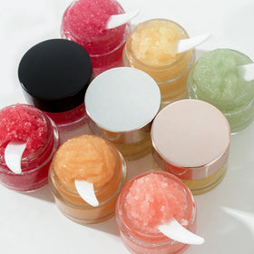 Wholesale Custom Logo 2-1 Natural Lips Care Set Organic Moisturizer Exfoliator Vegan Sugar Lip Scrub Private Label Lip Scrubs
