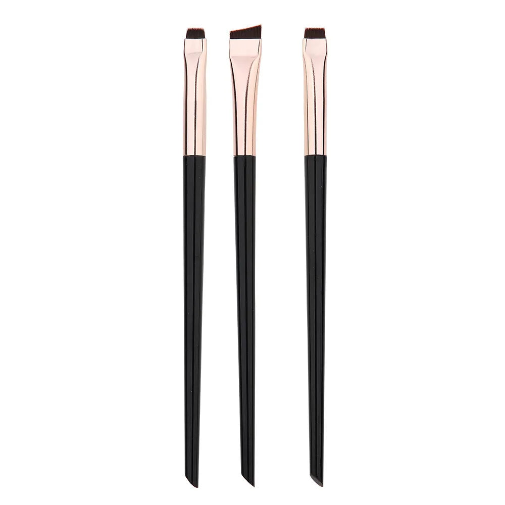 Professional Vegan Ultra Thin Eyeliner & Eyebrow Concealer Brush Set with Nylon Hair