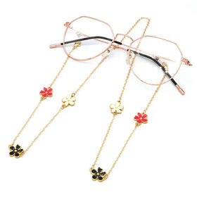 Hot Selling MEIJIN MJXC50 Glasses Chain Customizable Color Flower Design Metal Eyeglasses Chain Lobster Heads Eyewear