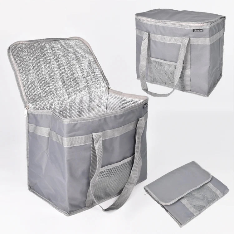 Custom Insulated Reusable Grocery Shopping Bag Large Capacity Heavy Duty 600D Oxford Insulated Cooler Bag