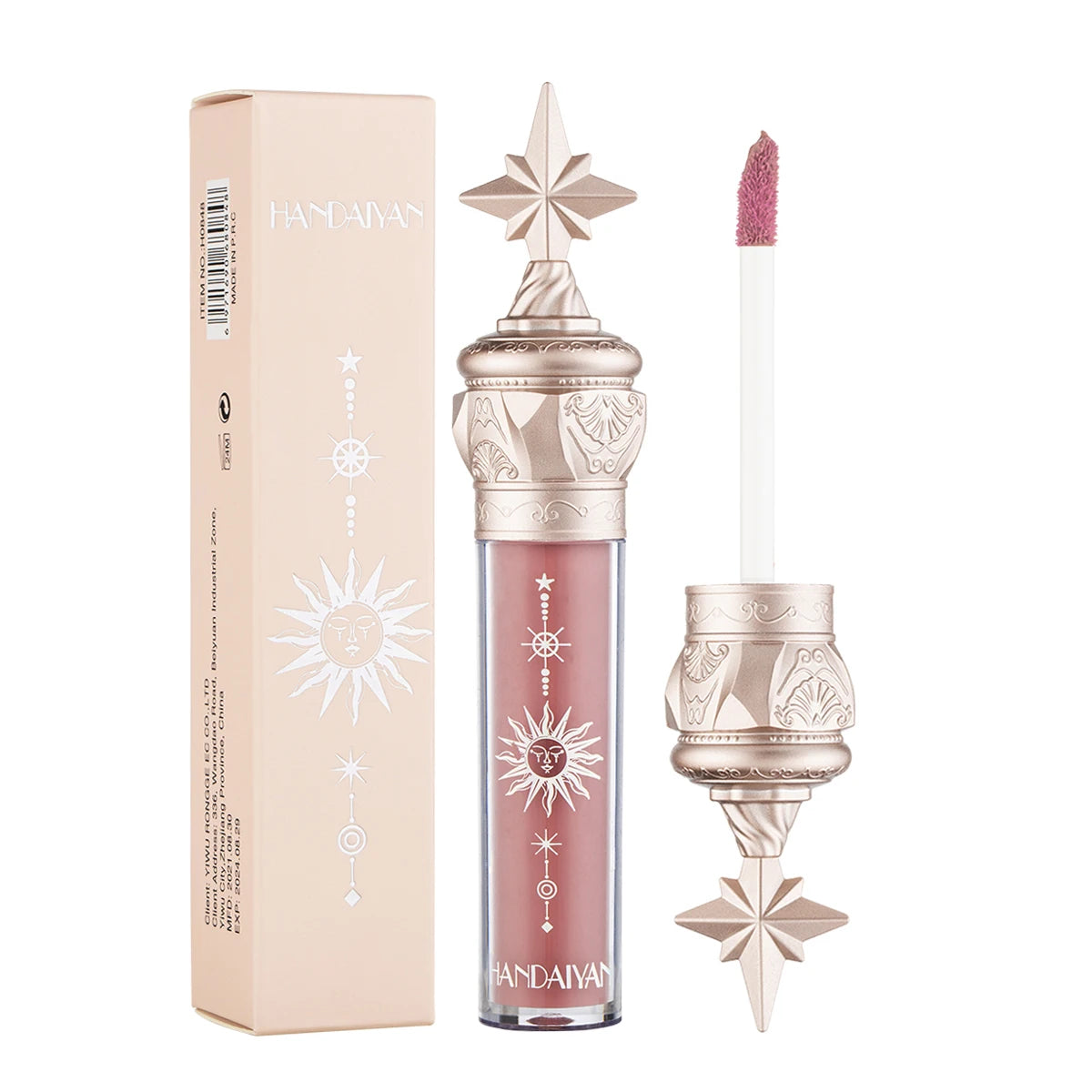 Handaiyan Vegan Private Label Nude clear Lipgloss Tube Lipstick Vendor Plumping Lip Gloss Base Vendors Lip Gloss