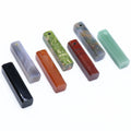 Natural Gemstone Cuboid Pendant for DIY Making Jewelry Healing Chakra Women Men Rectangular Column Shape Quartz Crystal Point