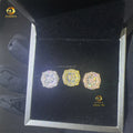 Unique Design Bulk Stock Retail Price GRA Certificate Hip Hop Earring Circle Crescent Iced Out Moissanite Diamond  Stud Earrings