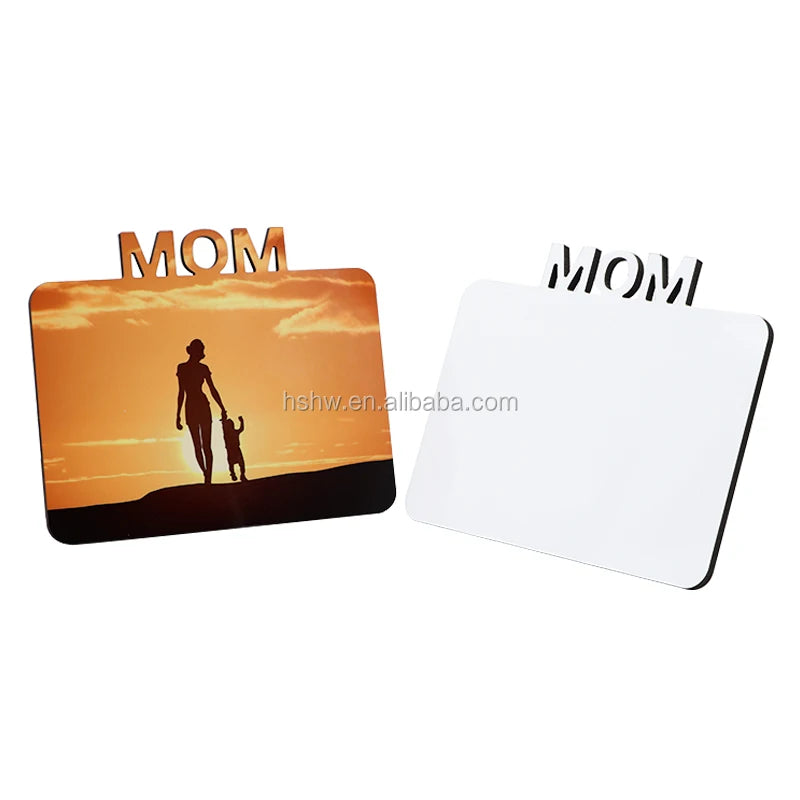 MDFSUB ODM/OEM 150x180mm Mom Sublimation Blank Mdf Photo Frame Wooden Plaques Mother's Day Sublim Photo Frame
