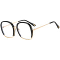 New Style Round Glasses Frame Personality Half Frame Anti-blue Light Frame Street Shooting Flat Glasses