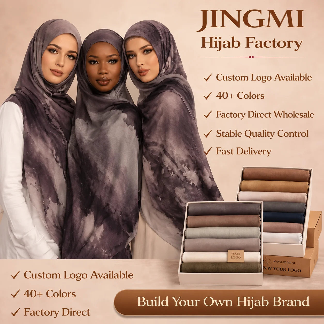 Custom Logo ManufacturerLong Floral Vela Printing Scarf Soft Breathable  Shawl Double-sided Printed Modal Hijab
