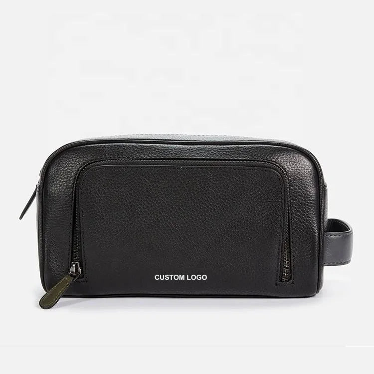 Customized Logo Makeup Wash Bag Cosmetic Cases Matte Vegan Leather Travel Men Brush Bags Toiletry Bag