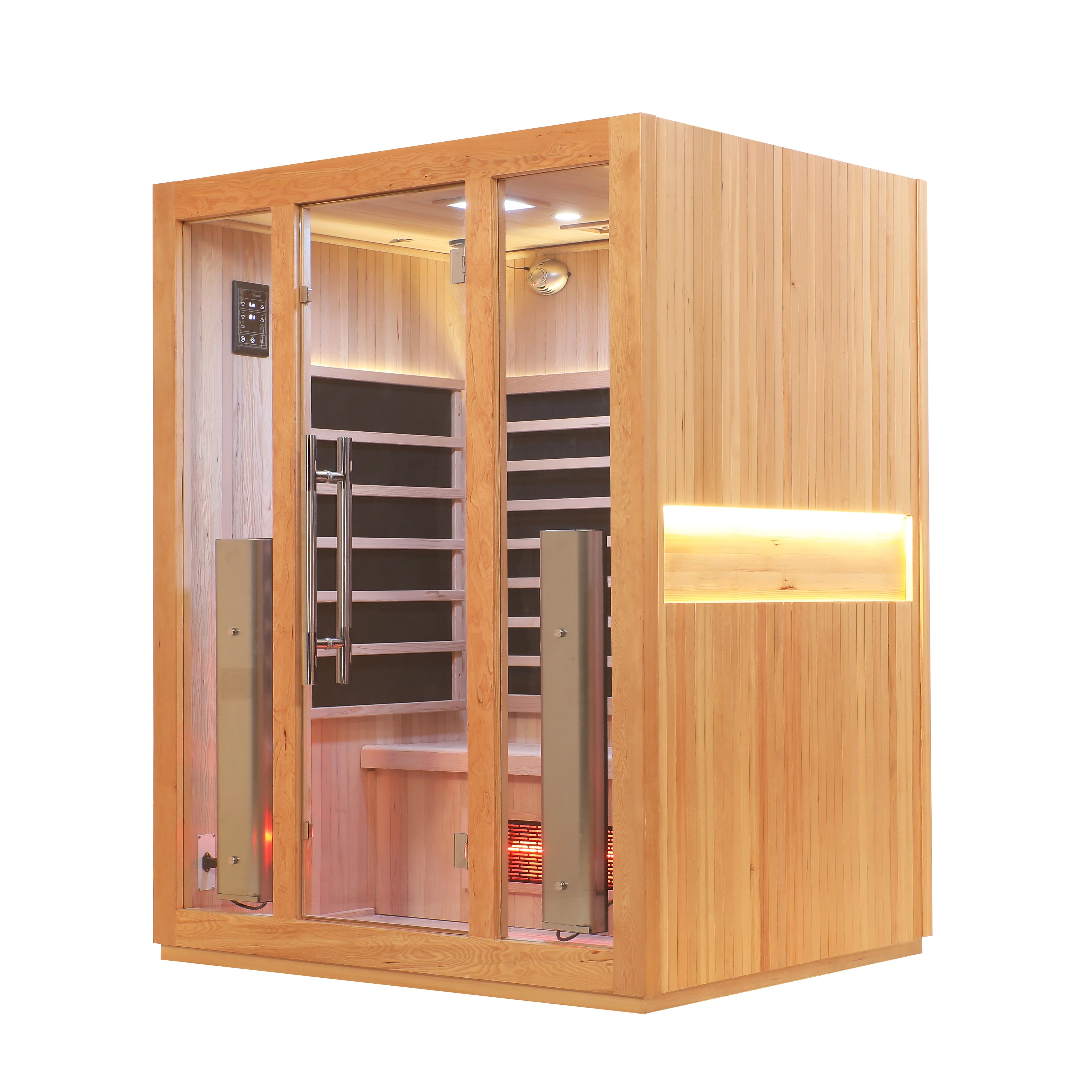 Heating Solid Wood Far Infrared Dry Indoor 3 Person Infrared Sauna Rooms