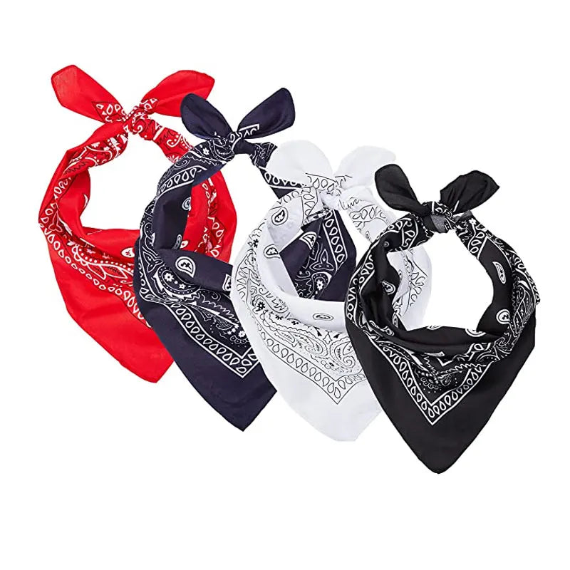 High Quality Square Cotton Polyester Bandana with Custom Design Hot Selling Wholesale Bandana