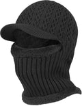 Winter Knitted Cotton Beanie Hat Warm Cycling Ski Mask Unisex Windproof Hood Balaclavas Heavyweight Thermal with Custom Logo