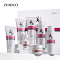 Hot Selling ZHIDUO Private Label Skin Care Skin Whitening Seven Piece Skin Polishing and Whitening Set