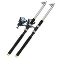 Saltwater Distance Throwing Telescopic Lure Fishing Spinning Rod and Reel Set Combo With Accessories
