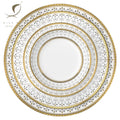 QIAN HU Luxury Gold Rim Bone China Dinner Plates Eco-Friendly Made in China-Wholesale
