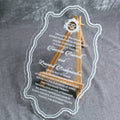 Creative Design Clear Acrylic Wedding Invitations Birthday Cards with Engrave Letters and Envelope for Kinds