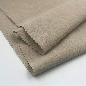 No Moq Solid Color Italian Stocklot Color Crepe Stone Washed Thick 30 Linen 70 Cotton Fabric for Clothes