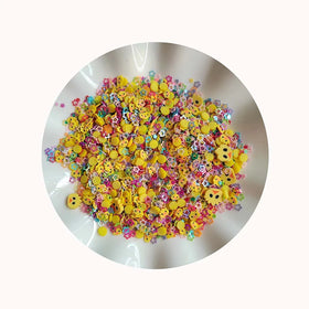 Yellow Chicken Slices Kawaii Easter Animal Polymer Clay Sprinkles Nail Stickers Supplies DIY Slime Craft