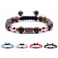 Women Healing Crystal Stone Bead Braided Bracelet Adjustable Gemstone Beaded Bracelets Yoga Meditation Reiki Balancing