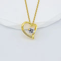 G2722 Wholesale Collier Stainless Steel 18K Pvd Gold Plated Zircon Forever Love Heat Pendant Necklace Fashion Jewelry Necklaces