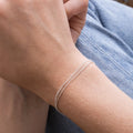 EManco Women's Minimalist Stainless Steel Adjustable Multi-layer Chain Thin Cable Link Bracelet jeJelery Female