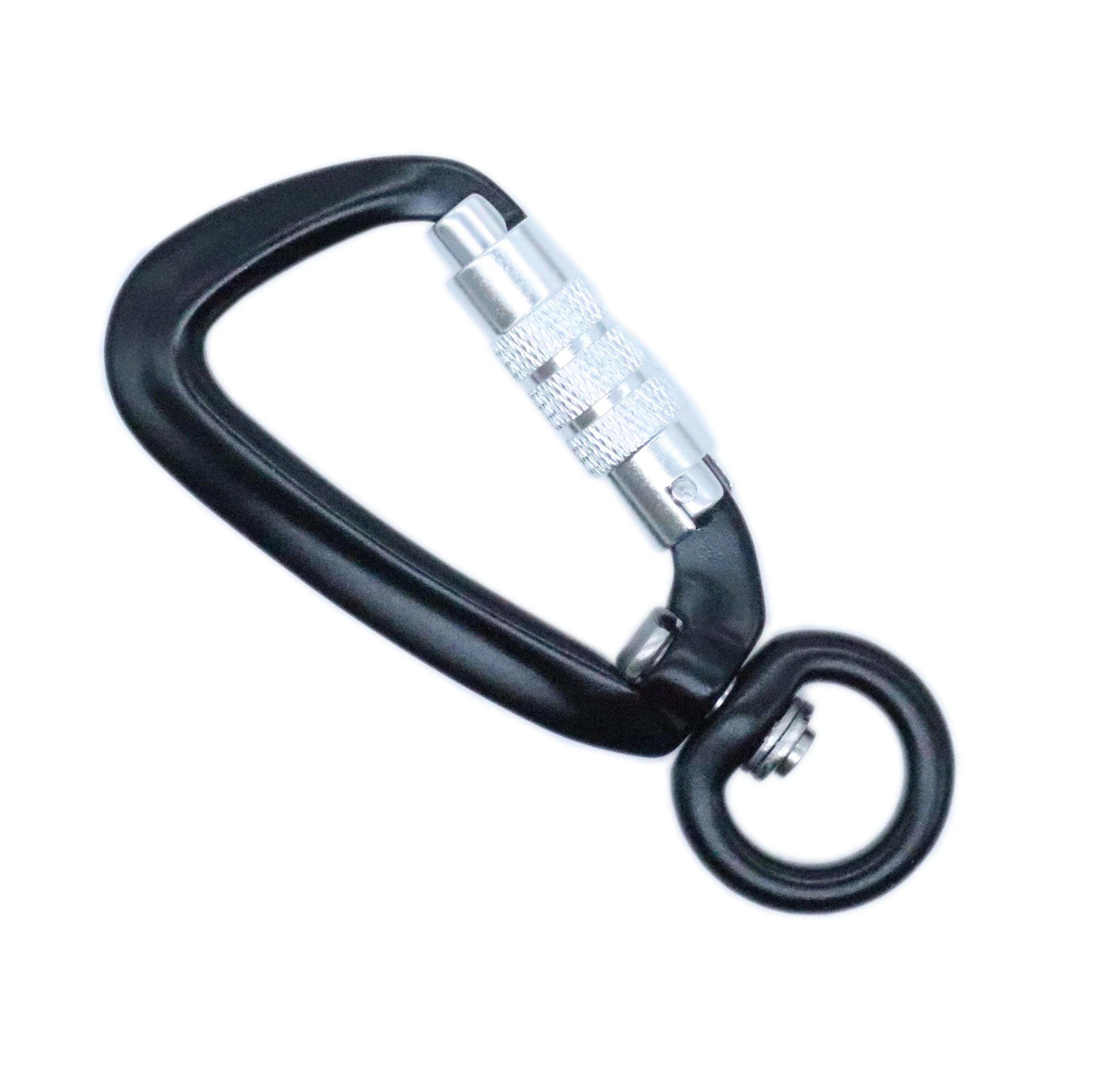 Aluminum 7075 Auto Locking Carabiner Swivel Hook for Pet Leash Hook