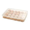 24 Grids High Quality Stackable Plastic Egg Tray Holder with Lid Plastic Containers for Food