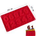 Kitchen Cake Tool Silicone Cake Mold 0-9 Number Shaped Candy Chocolate Mould DIY Party Cake Decorating Tools Fondant Mold