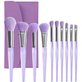 10pcs Glitter Lovely Purple Eye Brushes Set Eyeliner Eyebrow Eyeshadow Makeup Brushes Cosmetic Beauty Tools Makeup Brushes Set