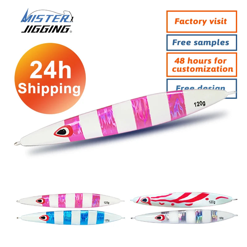 MISTER JIGGING 24h Fast Shipping 280g 350g Fishing Tuna Lures Saltwater Fishing Metal Jig Lure