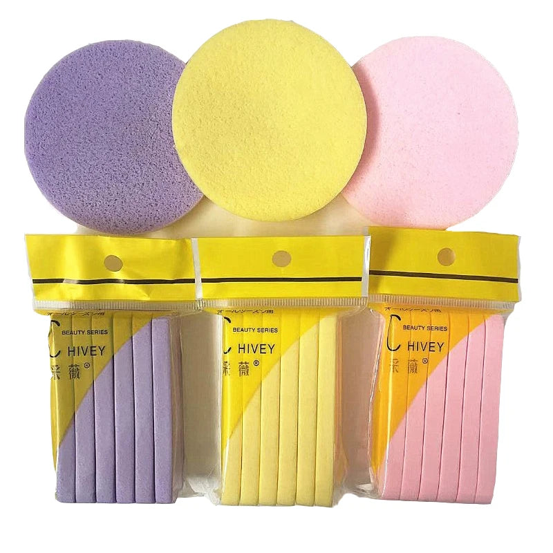 12PCS/bag Facial Sponge Puff Compressed PVA Sponge Dry Strips Exfoliating Cleansing Sponge for Facial Face Clean