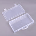Transparent Empty Tool Case Clear Plastic Divider Container Box Divided Plastic Storage Boxes With Hinged Lid