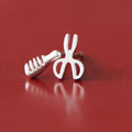 925 Sterling Silver Comb Scissors Stud Earrings for Women Girls Fashion Jewelry