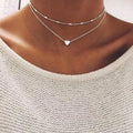 Fashion Gold Jewelry Layered Heart Pendant Necklace for Women Jewelry Wholesale N206081 MegaBDM