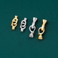 Grace Pearl Empty Clasp 925 Sterling Silver Double Connection Clasp for Jewelry Making Accessories Supplies
